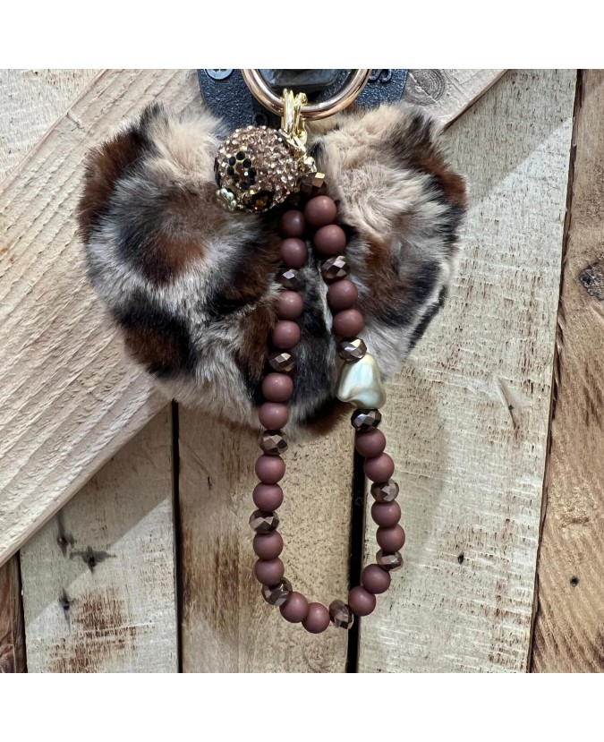 PORTE CLÉS DOUDOU - LÉOPARD