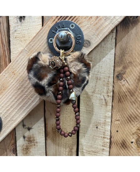 PORTE CLÉS DOUDOU - LÉOPARD