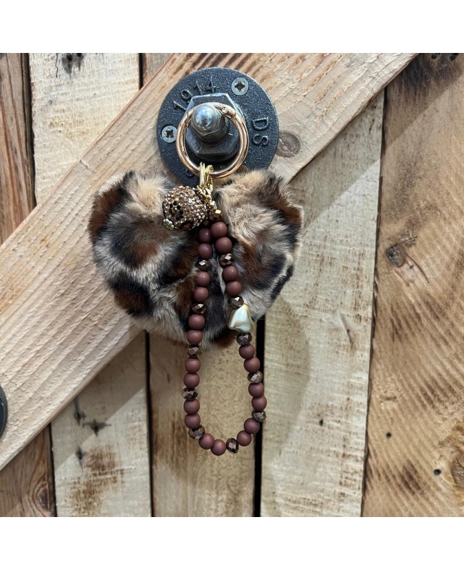 PORTE CLÉS DOUDOU - LÉOPARD