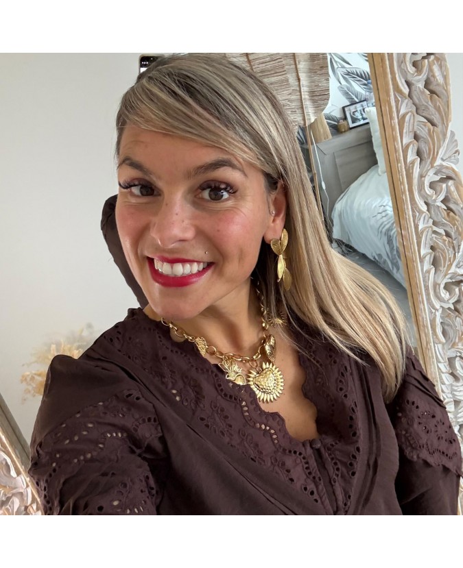 BLOUSE MOIRA - CHOCOLAT