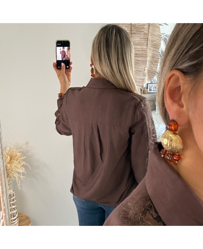 CHEMISE LAURIAN - CHOCOLAT