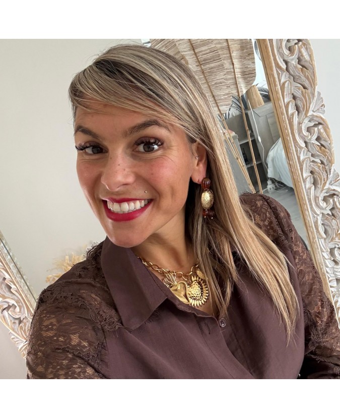 CHEMISE LAURIAN - CHOCOLAT