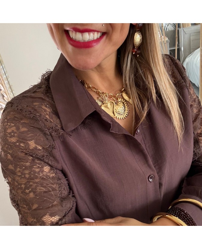 CHEMISE LAURIAN - CHOCOLAT