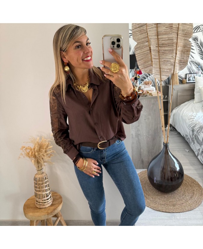 CHEMISE LAURIAN - CHOCOLAT