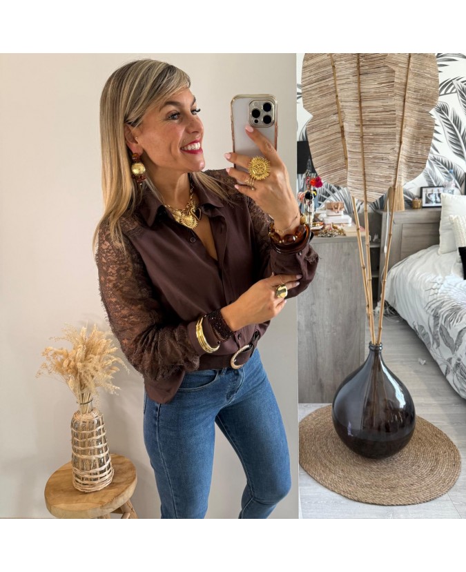 CHEMISE LAURIAN - CHOCOLAT
