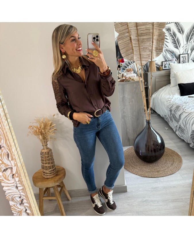 CHEMISE LAURIAN - CHOCOLAT