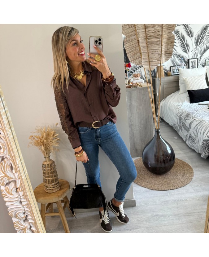 CHEMISE LAURIAN - CHOCOLAT