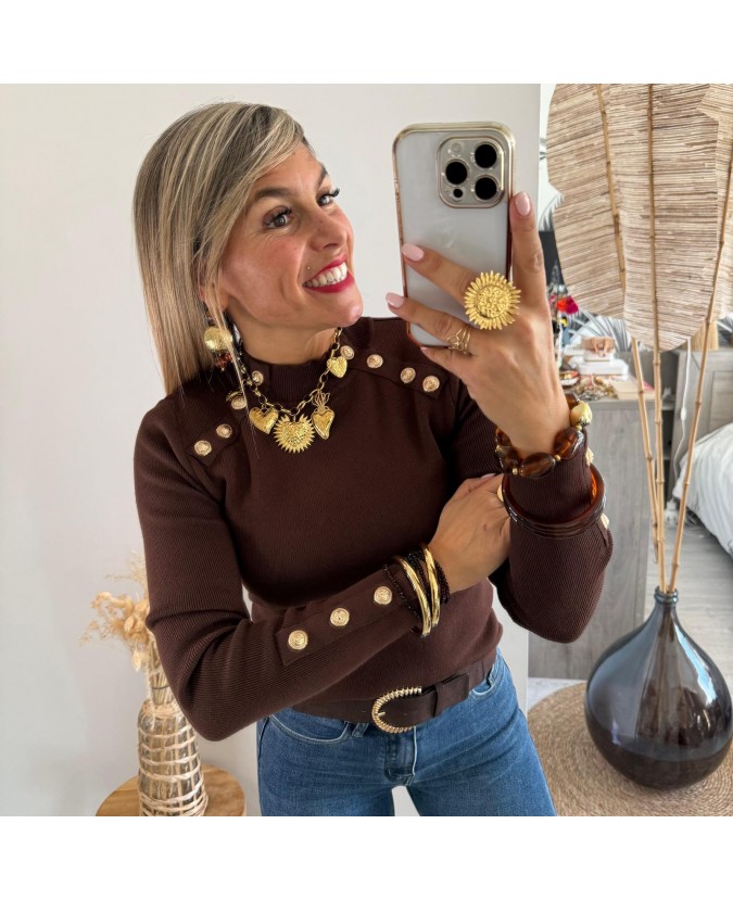 PULL SOLANGE - CHOCOLAT