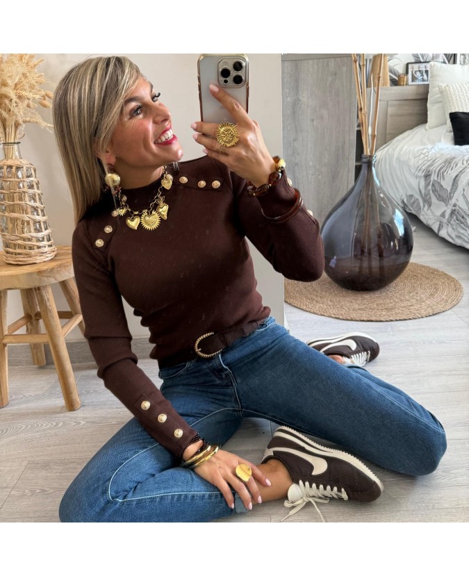 PULL SOLANGE - CHOCOLAT