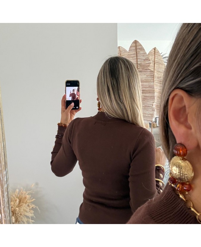 PULL SOLANGE - CHOCOLAT