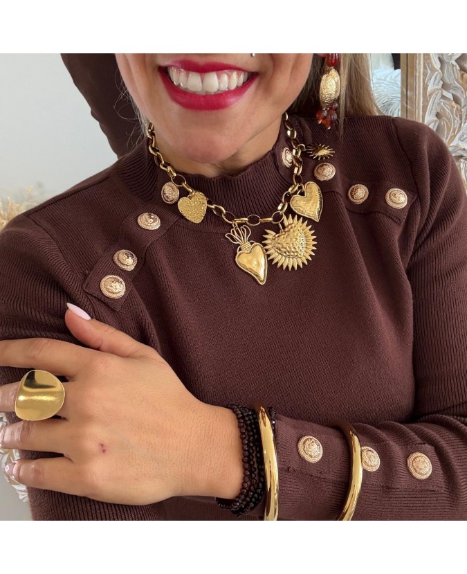 PULL SOLANGE - CHOCOLAT