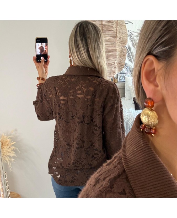 CHEMISE DETER - CHOCOLAT