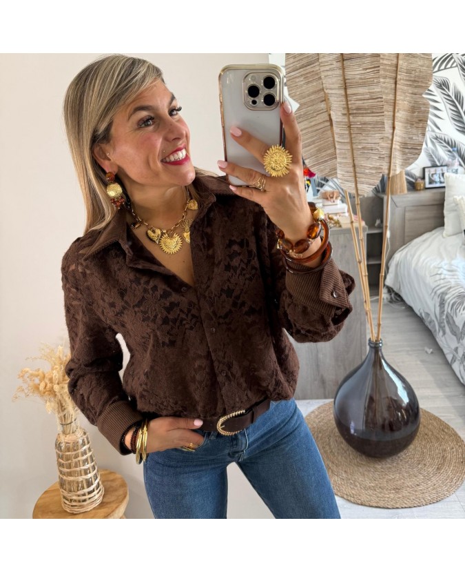 CHEMISE DETER - CHOCOLAT