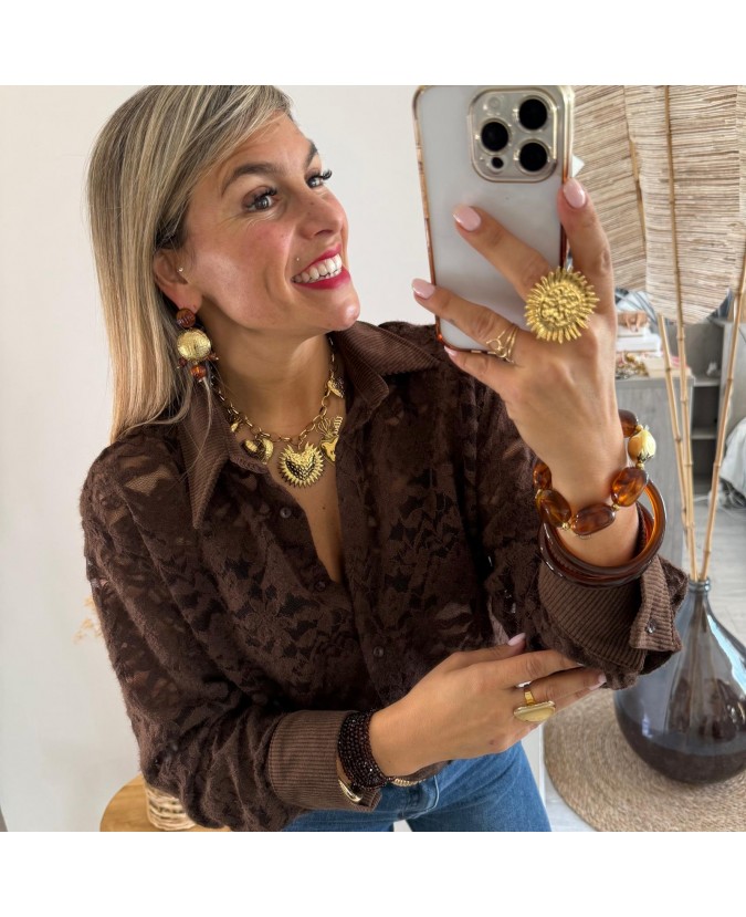 CHEMISE DETER - CHOCOLAT