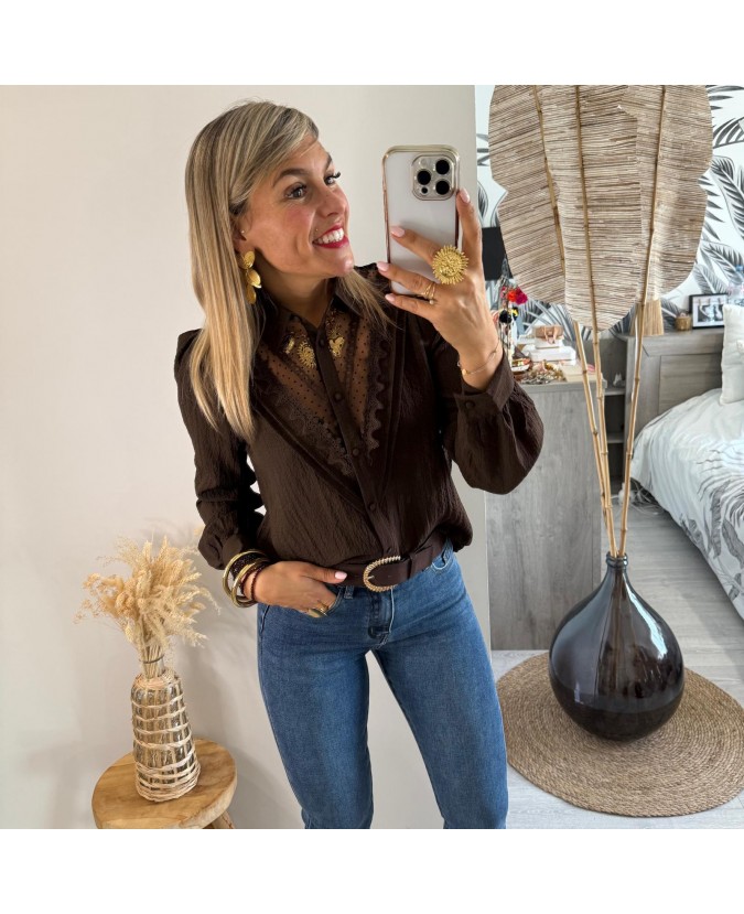 CHEMISE CHANTAL - CHOCOLAT