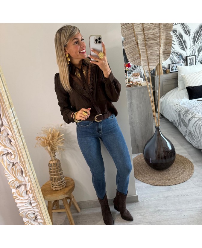 CHEMISE CHANTAL - CHOCOLAT