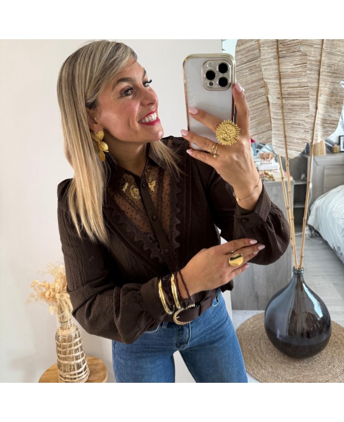 CHEMISE CHANTAL - CHOCOLAT