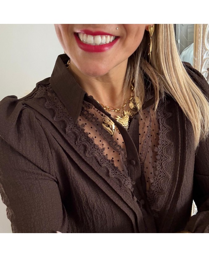 CHEMISE CHANTAL - CHOCOLAT
