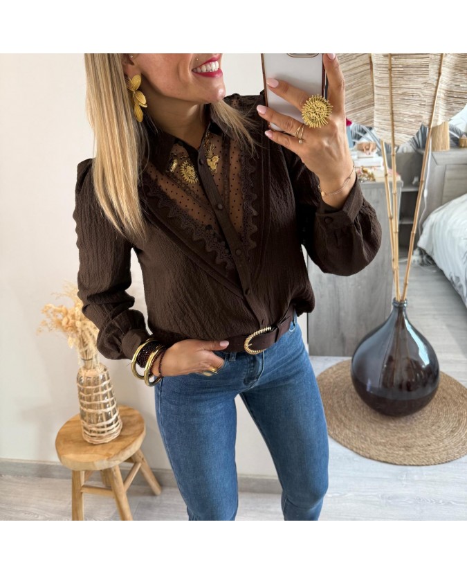 CHEMISE CHANTAL - CHOCOLAT