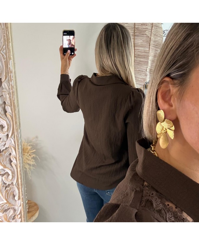 CHEMISE CHANTAL - CHOCOLAT