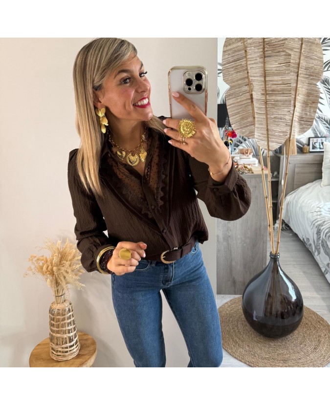 CHEMISE CHANTAL - CHOCOLAT