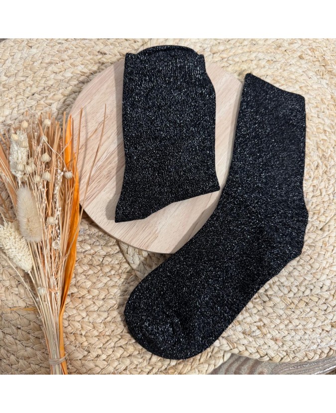 CHAUSSETTES PAILLETTES - NOIR