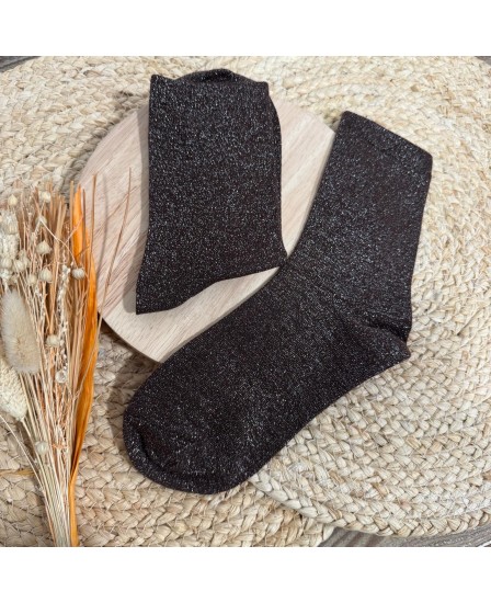 CHAUSSETTES PAILLETTES - CHOCO