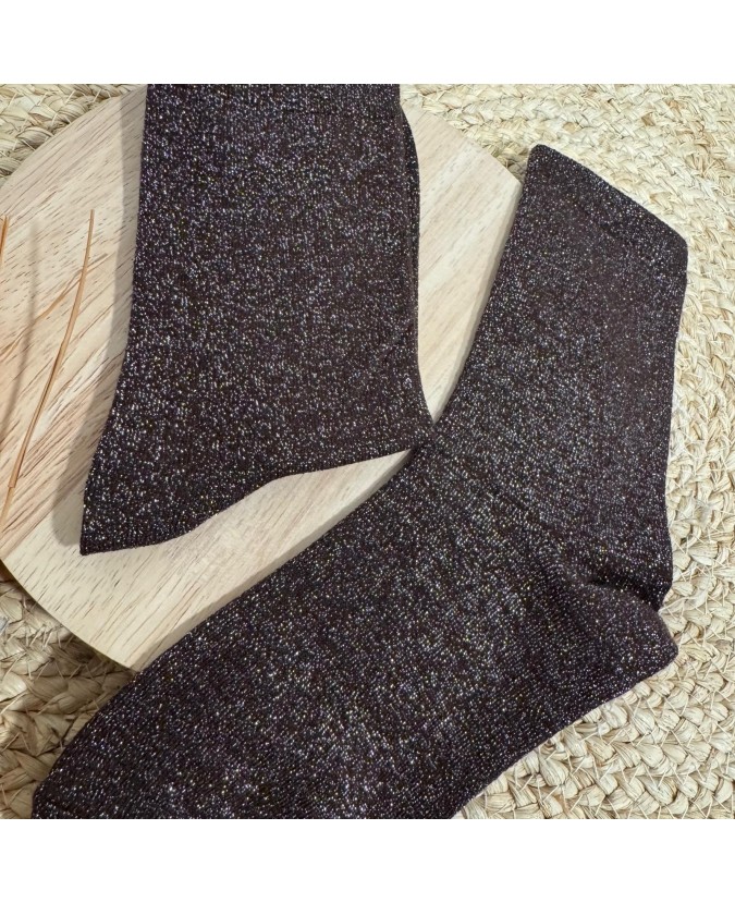 CHAUSSETTES PAILLETTES - CHOCO