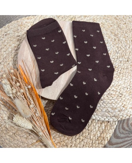 CHAUSSETTES MINI COEUR - CHOCO