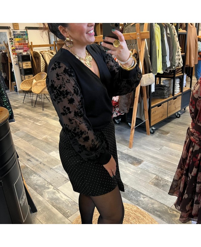 JUPE SHORT ZAIRA PULP - STRASS