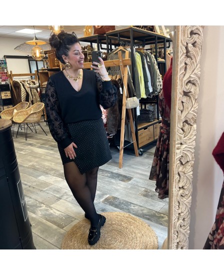 JUPE SHORT ZAIRA PULP - STRASS