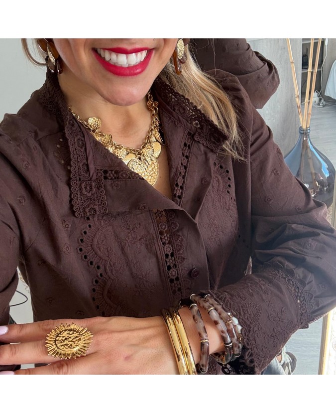 CHEMISE PAOLINA - CHOCOLAT