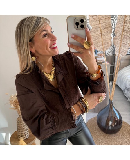 CHEMISE PAOLINA - CHOCOLAT