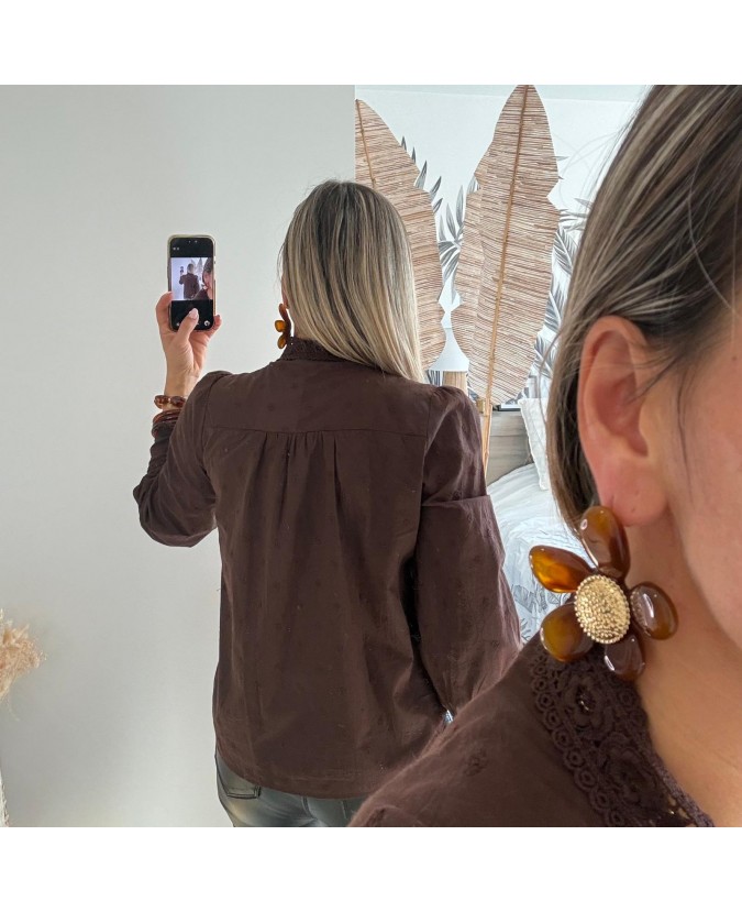 CHEMISE PAOLINA - CHOCOLAT