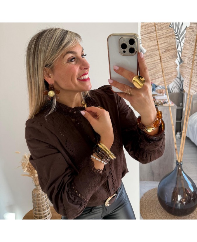 CHEMISE PAOLINA - CHOCOLAT