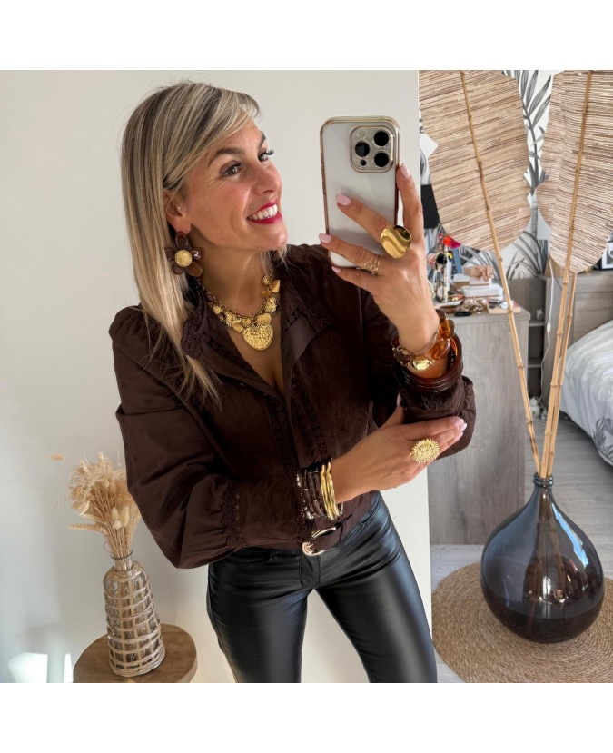 CHEMISE PAOLINA - CHOCOLAT