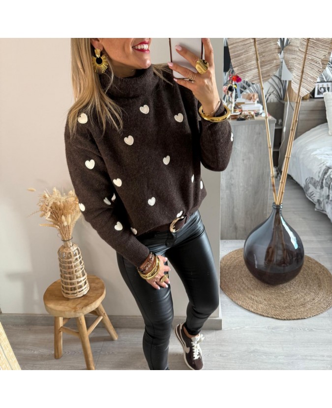 PULL SAMIR - CHOCOLAT