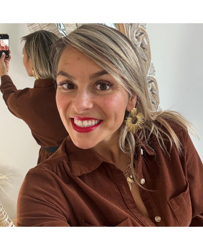 ROBE JOSIANE - MARRON