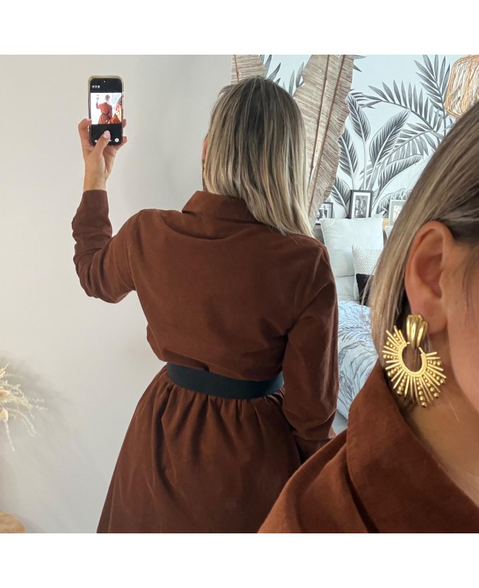 ROBE JOSIANE - MARRON