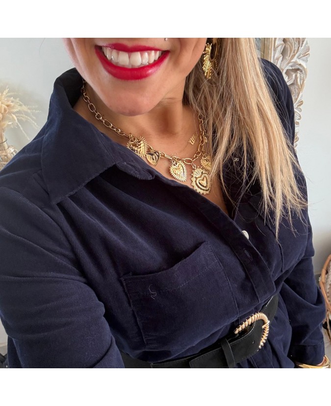 ROBE JOSIANE - BLEU MARINE