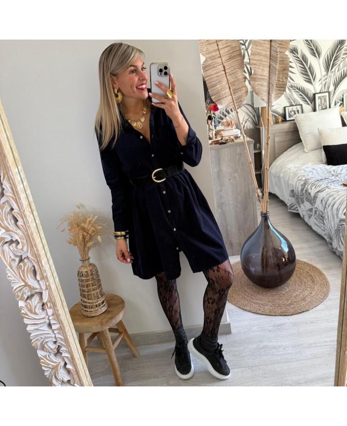 ROBE JOSIANE - BLEU MARINE