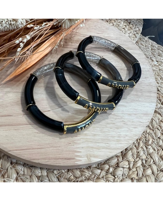 BRACELET WAFA - NOIR/ARGENT