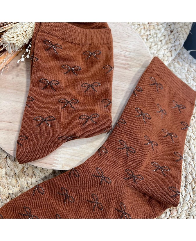 CHAUSSETTES PETITS NOEUDS - CAMEL