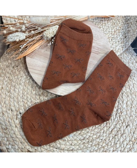 CHAUSSETTES PETITS NOEUDS - CAMEL