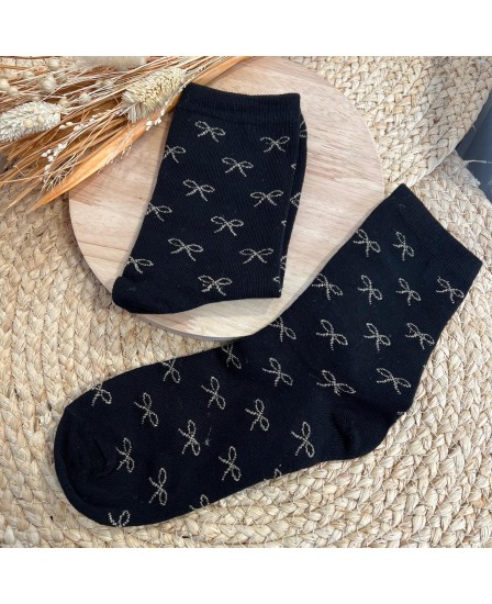 CHAUSSETTES PETITS NOEUDS - NOIR