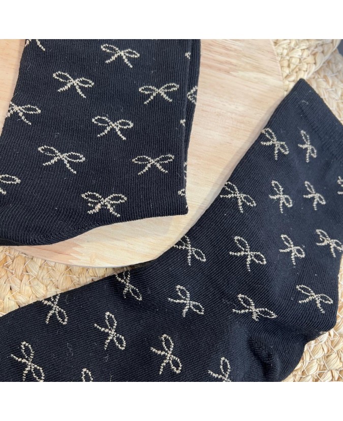 CHAUSSETTES PETITS NOEUDS - NOIR