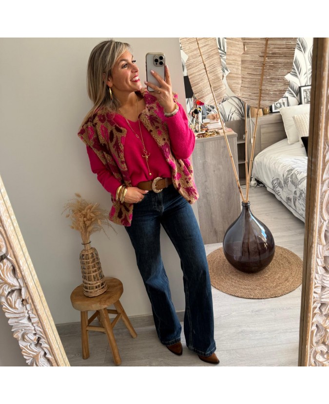 GILET ANOUAR - FUSHIA