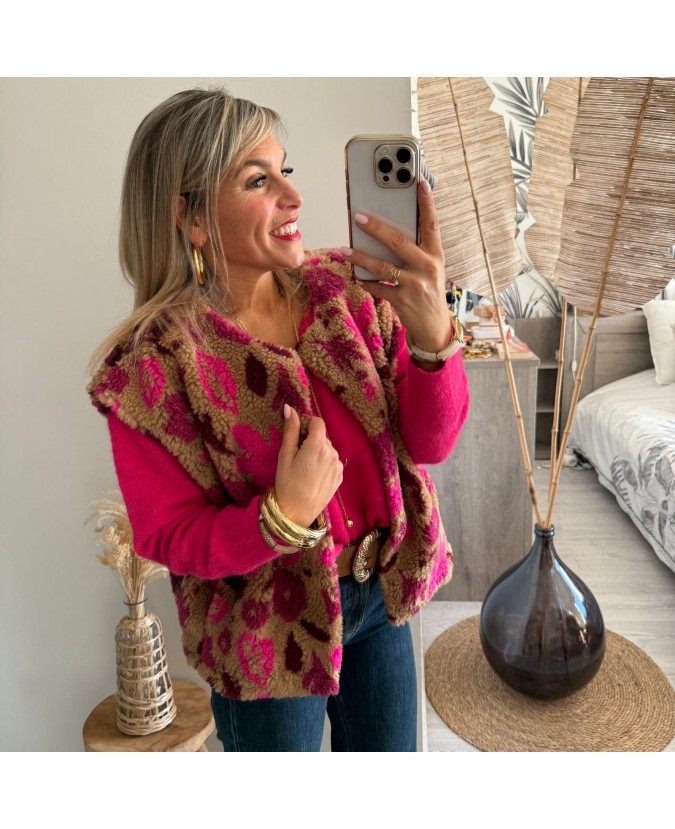 GILET ANOUAR - FUSHIA