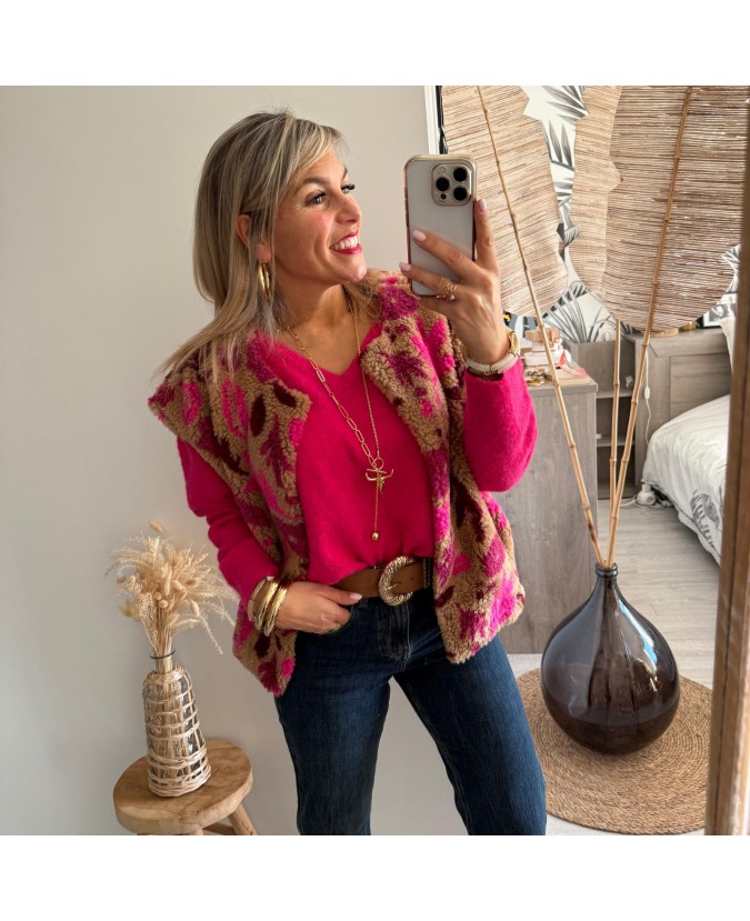GILET ANOUAR - FUSHIA
