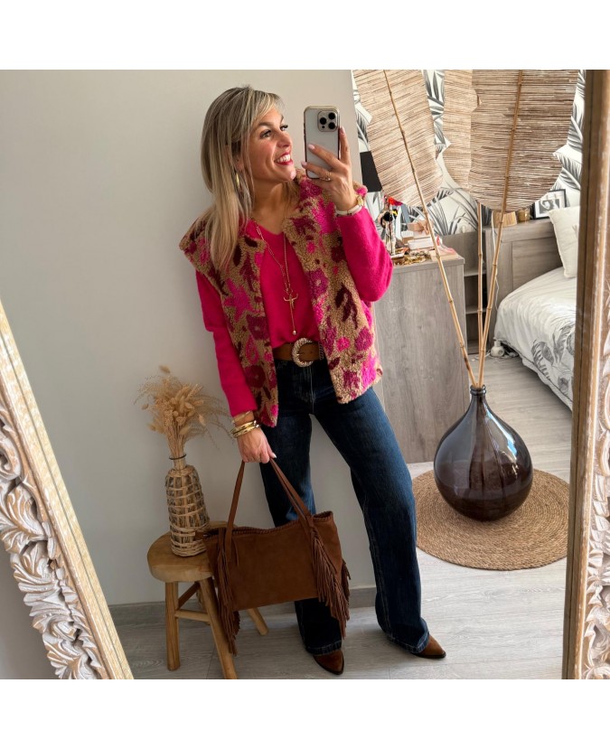 GILET ANOUAR - FUSHIA